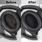 WH-1000XM4 Replacement Earpads Cushions, Protein Leather Ear Pads for Sony WH-1000XM4(WH1000XM4) Noise Canceling Headphones with High Density Memory Foam, Without Affecting Sensor (Black)