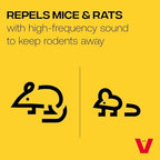 Victor M753K PestChaser Indoor Ultrasonic Rodent Repellent with Nightlight, 3 Rodent Repeller Mouse Deterrent Plug In Devices