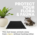 12 Pack Black Cat Spike Mat - 16" x 13" Scat Mat for Cats with 1" Spike is A Perfect Cat Scat Mat for Indoor & Outdoor Cat Repellent to Deter Feral Cats & Dogs