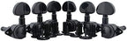 Guyker Guitar Locking Tuners (3L + 3R) - 1:21 High End Roto-Grip Rotomatic Lock String Tuning Key Pegs Machine Head with Big Handle Replacement for Electric, Folk or Acoustic Guitars - Black