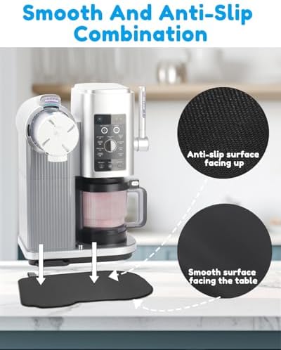 Sliding Pad for Ninja Swirl by Creami Ice Cream and Soft Serve Maker NC701 - Quickly Slide Ice Cream Maker on Table - Convenient Storage Strap - Accessories for Ninja Swirl Creami Maker