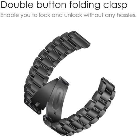 FINTIE Metal Band Compatible with Fitbit Versa 2 1 and Lite Edition, Solid Stainless Steel Strap Replacement Wristband Business Bracelet