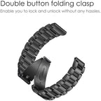 FINTIE Metal Band Compatible with Fitbit Versa 2 1 and Lite Edition, Solid Stainless Steel Strap Replacement Wristband Business Bracelet
