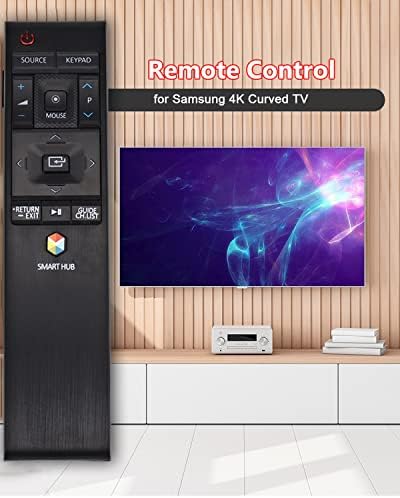 Remote Control Replacement for Samsung HUB 4K Curved TV BN59-01220E RMCTPJ1AP2 BN5901220E UN55JU6700F