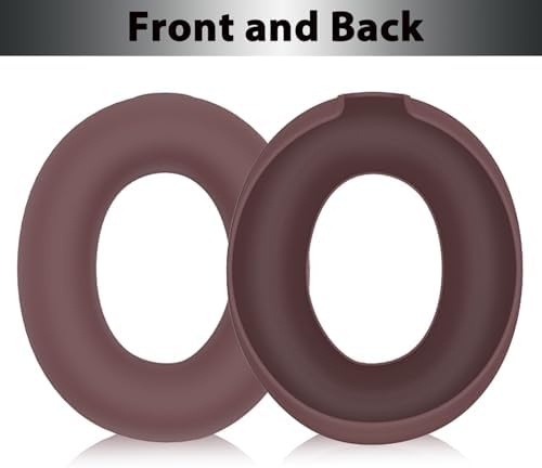 Adhiper Sweat Ear Covers for Beats Studio Pro Headphones, Silicone Headphone Case Covers for Beats Studio Pro Accessories, Washable & Sweat Proof Ear Pads Cover - Brown