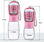 Dog Water Bottle with Food Container, Travel Puppy Water Bowl, Portable Pet Dispenser, Dog Stuff Accessories Items, Puppy Essentials Necessities for Yorkie Chihuahua Cat Walking and Hiking