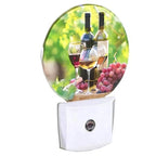 EKOBLA Autumn Harvest Night Light Wine with Grapes Night Lights Plug into Wall, Dusk to Dawn Sensor Nightlight for Stairway/Hallway/Kitchen, 0.5W Sleep Friendly for Boys Girls Seniors Elderly