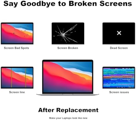 (Silver) for MacBook Air A2337 (13in, M1, 2020) EMC 3598 Retina Resolution 2560 * 1600 Full CFCC Display Assembly LED LCD Screen Replacement A+++