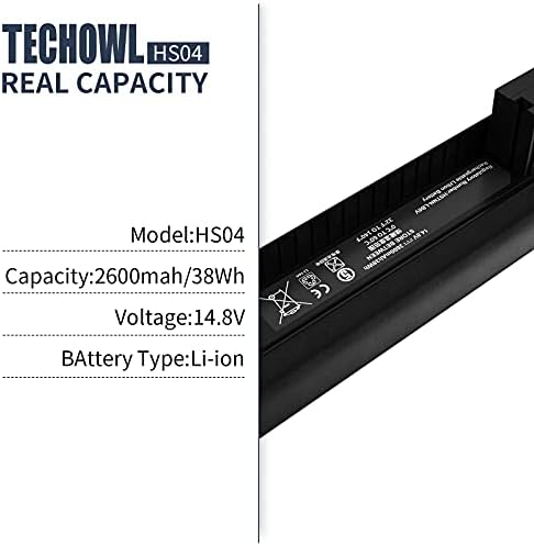 Spare 807956-001 Laptop Battery for Hp, HS03 HS04 Battery Hp Replacement Spare 807956-001 807957-001 HS03 HS04 for HP Pavilion 14 and 15 Series laptops - High-Performance [2600mAh/38Wh]