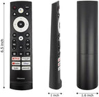 OEM Replacement Remote Control for All Hisense UHD 4K ULED Smart Google TVs with Voice Control 43A6H 50A6H 55A6H 65A6H 75A6H 50U6H 55U6H 65U6H 75U6H75U8H (Netflix/Prime/YouTube/Disney+/Tubi/Peacock)