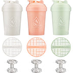 Hydracup [5 Pack] - 20 oz OG Shaker Bottle for Protein Powder Shakes & Mixes, Dual Blender, Wire Whisk & Mixing Grid, BPA Free Shaker Cup Blender Set