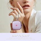[with Safety Lock] for Beats Fit Pro Case Cover,Clear Case for Apple Beat Fit Pro 2021,Beat Fit Pro Accessories with Anti-Lost Keychain/Silicone Wrist Strap(Clear Purple)