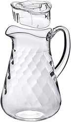 Amazing Abby - Droply Whirly - Plastic Pitcher (64 oz, 2 Quart), Clear Water Pitcher with Lid, Fridge Jug, BPA-Free, Shatter-Proof, Great for Iced Tea, Sangria, Lemonade, Juice, Milk, and More