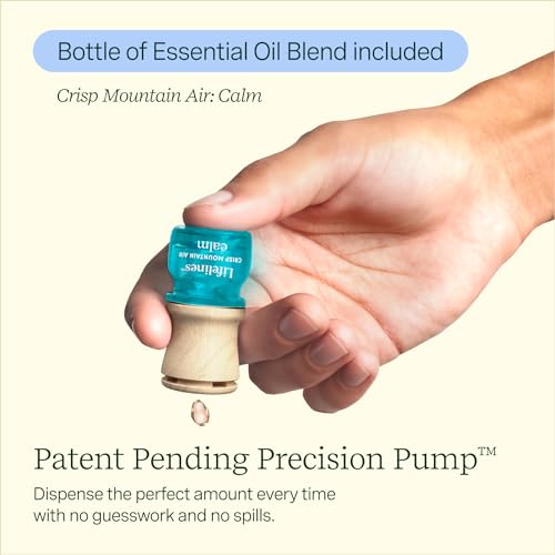 Lifelines Scent-Infused Motion Fidget Grounding Stones 2-Pack & Essential Oil Set, Portable Essential Oil Diffuser with Individual Crisp Mountain Air: Calm Essential Oil Blend 3 ML Included