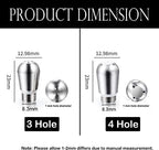 Coffee Maker Steam 3&4 Hole Nozzle 304 Stainless Steel Multiple Holes Tip Milk Foam Spout for Breville 8 Series Espresso Machine Steam Wand Tip Part Replacement