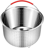 REDANT Steamer Basket for Instant Pot Accessories 6 qt, Pot Strainer Steamer for cooking, Steam Basket Stainless Steel Steamer Insert for Vegetables, Egg, Pasta (Free 2 Pcs silicone gloves), 6 Quart