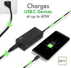 Plugable USB-C Chromebook Charger Replacement, 60W Type C Charger for Laptops, Compatible with USB-C Google Chromebooks Including Samsung, HP, Dell, Lenovo, Acer, Asus