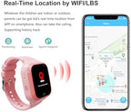 4G Kids Smart Watch - Boys Girls GPS Tracker Kids Smartwatches Phone Watch Video Call SOS Alarm Voice Chat and Touch Screen Game Real Time Tracking Smartwatch for Age 3-12 (Pink)