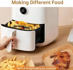 Air Fryer Parchment Paper Liners, 100Pcs Cooking Non-Stick Air Fryer Accessories, Frying Pan, Oil-proof Air Fryers for Ninja DZ201 Air Fryer Baking Roasting Microwave(8.7X5.6IN)