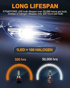 H11/H8/H9 LED Bulbs,80W 16000 Lumens Bright,6500K Cool White LED Fog Light Halogen Replacement IP68 Waterproof, Pack of 2