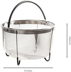 Instant Pot Accessories Steamer Mesh Basket Stainless steel Good for cooking, boiling and frying Eggs, Vagetables and pasta, Fits a 8 quart pressure cooker (8QT)