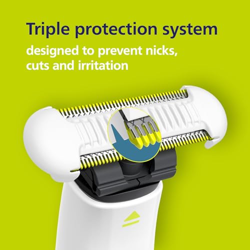 Philips Norelco OneBlade Skin Protect Replacement Blade, for OneBlade Electric Shaver and Trimmer, Durable Stainless Steel, Trim and Shave with Extra Skin Protection, 2 Count, QP229/80