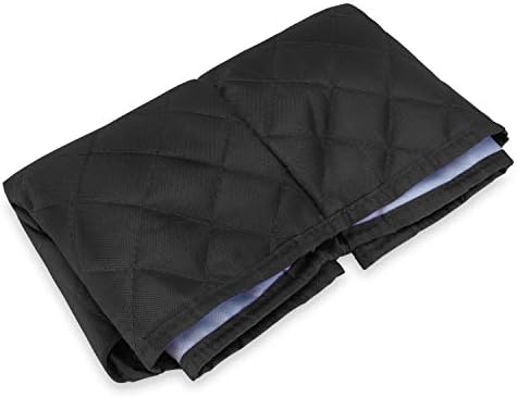 LUXJA Dust Cover Compatible with 6 Quart Instant Pot, Cloth Cover with Pockets Fits Instant Pot (6 Quart) and Extra Accessories, Black Quilted Fabric (Medium)