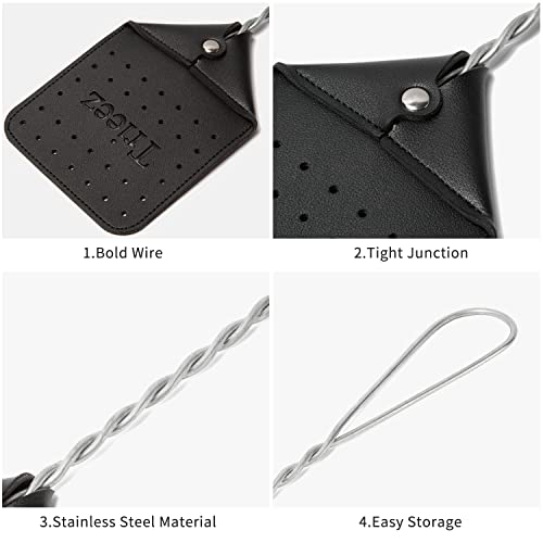 3 Pack Sturdy Leather Fly Swatter - Heavy Duty Flyswatter with Durable Metal Handle, 17.5” Rustic Bug Swatter for Flies, Bees, and More