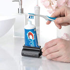 Toothpaste Squeezer Tube Roller Stainless Steel Tube Squeezer Rollers, Saves Toothpaste, Creams, Puts an end to Waste - Simple and Practical [Black]