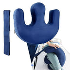 YHK Insufflation Turning Device, Polyester Prevent Muscle Atrophy Elderly with Removable Straps U-Shaped Multifunctional Turning Pillow, Bedridden Nursing Supplies for The Elderly（Dark Blue ）