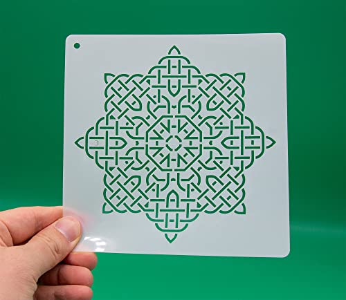 NEGLEX Celtic Knot Stencils, Traditional Irish Designs, 6 X 6 Inch Reusable Mylar Stencil for DIY Crafts and Decorations, Celtic Stencil for Painting On Wood, Fabric, Walls, and More 20PCS