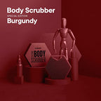 Tooletries - Body Scrubber - Silicone Exfoliating Scrubber - Bathroom & Shower Accessories for Men, Travel Essentials for Men - Durable & Long Lasting Body Wash Scrubber for Men - Burgundy