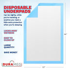 Chucks Pads Disposable Underpads 23x36 | [50 Pack] Incontinence Chux Pads Absorbent 3g SAP Fluff Protective Bed & Pee Pads for Babies, Kids, Adults & Elderly | Puppy Pads Large for Training Leak Proof