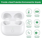 Upqiany Wireless Charging Case Replacement Compatible with AirPods 3, Qi-Certified for AirPods 3rd Gen Charger Case, Bluetooth Pairing Sync Button, 600 Mah Built-in Battery, White