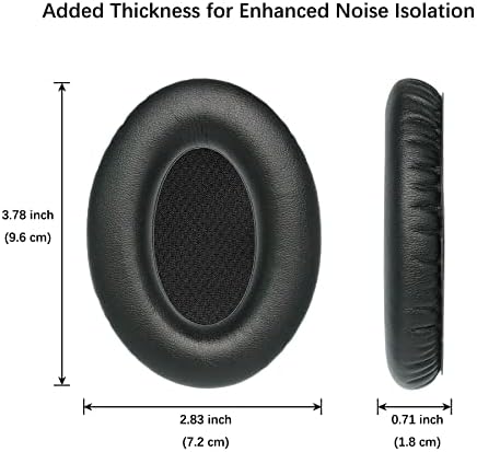 Aurivor Upgraded Ear Pads Cushions for Bose Triport 1 (TP-1) Triport 1A (TP-1A), Around-Ear 1 (AE1) Headphones, Replacement Covers with Noise Isolation Foam, Added Thickness