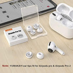 [3 Pairs] Replacement Ear Tips for Airpods Pro and Airpods Pro 2 with Noise Reduction Hole, Silicone Ear Tips for Airpods Pro with Portable Storage Box and Fit in The Charging Case(X-Small)