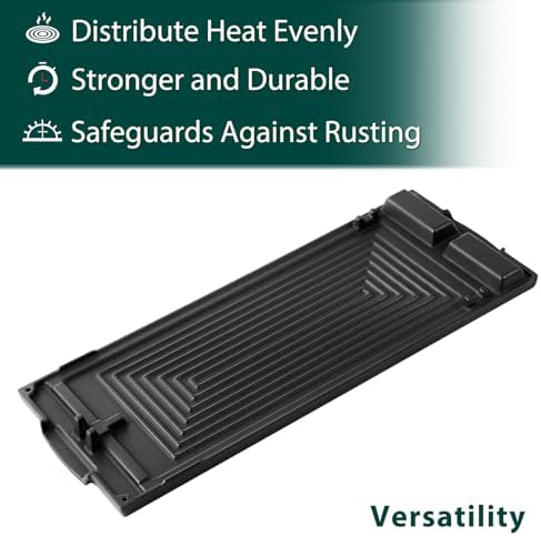 W10432544 Griddle Stove Replacement Parts for Whirlpool Gas Stove Top Griddle Pan Whirlpool Kitchenaid Kenmore Maytag Jenn-Air Range Stove Oven Cast Iron Center Middle Burner Stovetop Plate 1 Pack