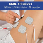 LotFancy TENS Unit Electrode Pads, 40PCS 2"x2" TENS Unit Pads for EMS Muscle Stimulator Electrotherapy, Self-Adhesive TENS Pads Replacement, Reusable and Latex-Free