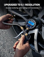 AstroAI Digital Tire Pressure Gauge with Inflator, 250 PSI Air Chuck & Compressor Accessories Heavy Duty with Quick Connect Coupler, 0.1 Display Resolution, Car Accessories, 1pack
