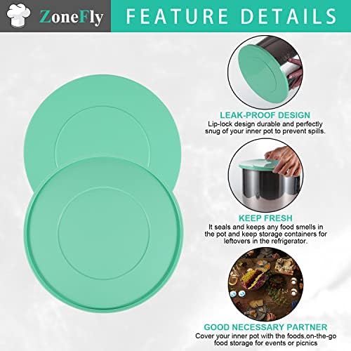 Silicone Lid Fits Ninja Foodi - 8 Quart & 6.5 Quart Inner Pot Cover for Ninja Foodi FD401/FD302/OS401/OS301/OP401/OP302 Best NinjaFoodi Sealing Lid for Pressure Cooker Pot Parts Accessories