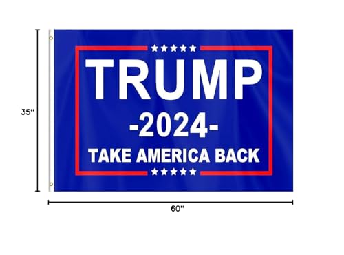 ERT Donald Trump 2024 Flag 3X5 Foot Take America Back Flag President Flags 3x5 ft with Brass Grommets MAGA