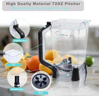 Replacement for Ninja Blender Pitcher 72OZ XL Blender Cups, Replacement for Ninja Blender Pitcher BL610 BL610BRN BL710WM BL710WMC CO650B CT610 C0610B CT610C CT611C 72oz Crushing Pitchers