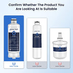 GLACIER FRESH DA97-17376B HAF-QIN Water Filter Replacement for Samsung HAF-QIN/EXP, DA97-08006C, RF23M8070SG, RF23M8070SR, RF23M8090SG, RF23M8090SR, RF23M8570SR, RF23M8590SG (4 Pack)