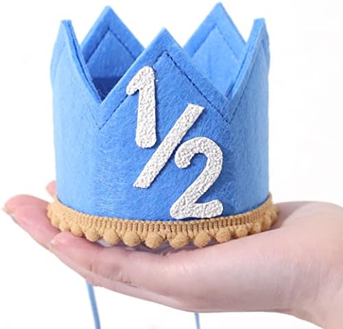 Half Birthday Crown - Crown Hat for Baby Girls/Boys