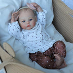 Lifelike Reborn Baby Dolls - 18 Inch Realistic Newborn Baby Dolls Girl, Real Life Baby Dolls with Soft Weighted Body, Real Baby Reborn Gift with Accessories for 3+ Years Old Kids