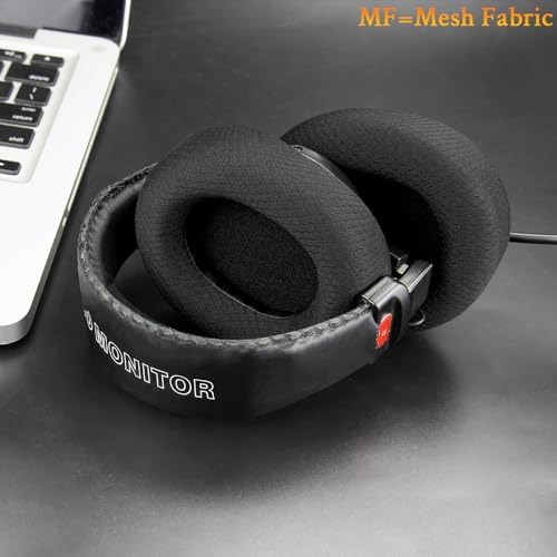 SOULWIT Earpads Replacement for Sony MDR-7506 MDR-V6 MDR-V7 MDR-CD900ST Monitor Headphones, Ear Pads Cushions with Softer High-Density Foam - 7506 MF Black