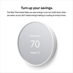 Google Nest Thermostat - Smart Thermostat for Home - Programmable Wifi Thermostat - Snow,1.07"D x 3.31"W x 3.31"H