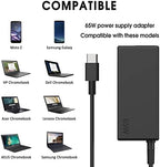 65W 45W USB C Laptop Charger Universal Chromebook Charger Replacement for Hp,Lenovo,Dell.Acer,Asus,Samsung,Google Chromebook Charger Type c