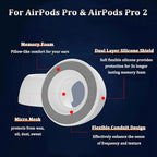 Upgraded Best Memory Foam Ear Tips for AirPods Pro 1st & 2nd Gen | New Version 5.0 | Comfortable Foam Ear Tips | Better Noise Cancellation | 3 Pairs Replacement Tips (L, Grey)