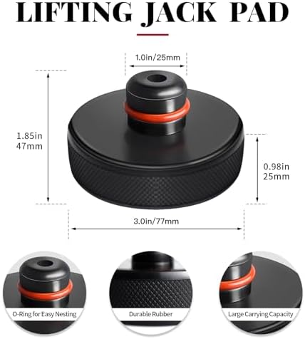 Chirano Lifting Jack Pad for Tesla Model 3/S/X/Y, 4 Pucks with Storage Case, Accessories for Tesla Vehicles 2013 to 2025